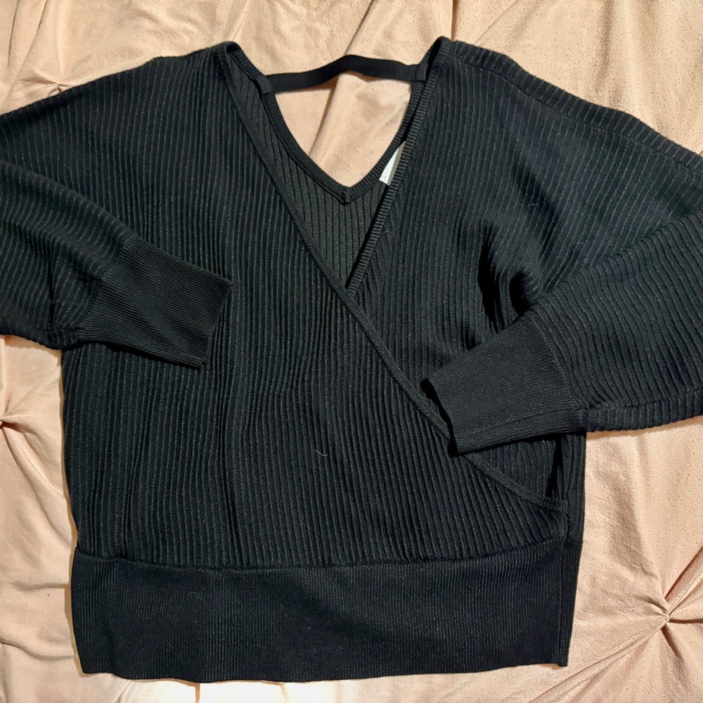Elegant Black V-Neck Blouse for Women